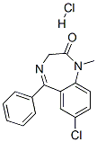 7-chloro-1,3-dihydro-1-methyl-5-phenyl-2H-benzo-1,4-diazepin-2-one monohydrochloride Struktur