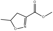 3-Isoxazolecarboxylicacid,4,5-dihydro-5-methyl-,methylester(9CI) Struktur