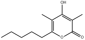 2H-Pyran-2-one, 4-hydroxy-3,5-dimethyl-6-pentyl- (9CI) Struktur