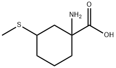 Cyclohexanecarboxylic acid, 1-amino-3-(methylthio)- (9CI) Struktur