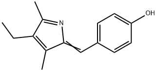 Phenol, 4-[(4-ethyl-3,5-dimethyl-2H-pyrrol-2-ylidene)methyl]- (9CI) Struktur