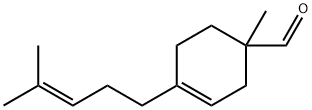 1-methyl-4-(4-methyl-3-pentenyl)cyclohex-3-ene-1-carbaldehyde Struktur