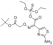 4-THIAZOLEACETIC ACID, 2-AMINO-ALPHA-[[2-(1,1-DIMETHYLETHOXY)-2-OXOETHOXY]IMINO]-, ANHYDRIDE WITH O,O-DIETHYL HYDROGEN PHOSPHOROTHIOATE Struktur