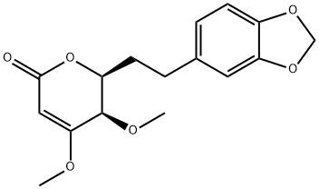 (5R)-6α-[2-(1,3-Benzodioxol-5-yl)ethyl]-5,6-dihydro-4,5α-dimethoxy-2H-pyran-2-one Struktur