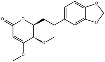 (5S,6S)-6-[2-(1,3-Benzodioxol-5-yl)ethyl]-5,6-dihydro-4,5-dimethoxy-2H-pyran-2-one Struktur