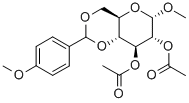 Methyl-4,6-di-O-(4-methoxybenzylidene)-2,3-di-O-acetyl-α-D-glucopyranoside Struktur