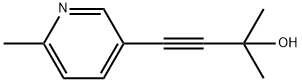 2-Methyl-4-(6-methyl-3-pyridyl)-3-butyn-2-ol Struktur