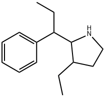 Pyrrolidine, 3-ethyl-2-(1-phenylpropyl)- (9CI) Struktur