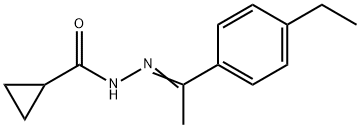 Cyclopropanecarboxylic acid, [1-(4-ethylphenyl)ethylidene]hydrazide (9CI) Struktur