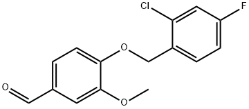 4-[(2-CHLORO-4-FLUOROBENZYL)OXY]-3-METHOXYBENZALDEHYDE Struktur