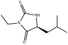 4-Imidazolidinone,3-ethyl-5-(2-methylpropyl)-2-thioxo-,(5S)-(9CI) Struktur