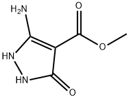 1H-Pyrazole-4-carboxylic  acid,  5-amino-2,3-dihydro-3-oxo-,  methyl  ester Struktur