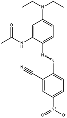 N-[2-[(2-cyano-4-nitrophenyl)azo]-5-(diethylamino)phenyl]acetamide Struktur