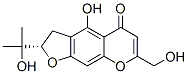 [S,(+)]-2,3-Dihydro-4-hydroxy-7-hydroxymethyl-2-(1-hydroxy-1-methylethyl)-5H-furo[3,2-g][1]benzopyran-5-one Struktur