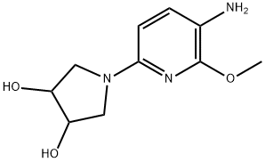 3,4-Pyrrolidinediol, 1-(5-amino-6-methoxy-2-pyridinyl)- (9CI) Struktur