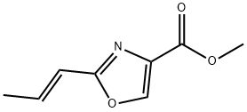 4-Oxazolecarboxylicacid,2-(1E)-1-propenyl-,methylester(9CI) Struktur