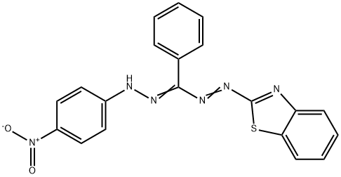 5-(2-BENZOTHIAZOLYL)-1-(4-NITROPHENYL)-3-PHENYLFORMAZAN Struktur