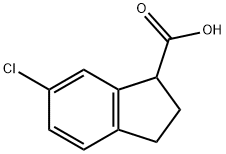 6-CHLORO-2,3-DIHYDRO-1H-INDENE-1-CARBOXYLIC ACID Struktur