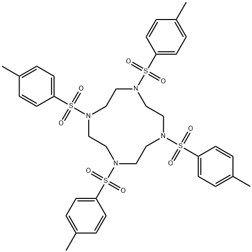 1,4,7,10-TETRA-P-TOSYL-1,4,7,10-TETRAAZACYCLODODECANE Struktur