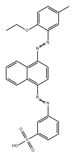 3-[[4-[(2-ethoxy-5-methylphenyl)azo]-1-naphthyl]azo]benzenesulphonic acid Struktur