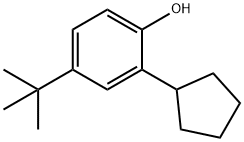 4-tert-butyl-2-cyclopentylphenol Struktur