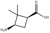 Cyclobutanecarboxylic acid, 3-amino-2,2-dimethyl-, (1S,3R)- (9CI) Struktur