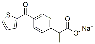 sodium 2-[4-(2-thienylcarbonyl)phenyl]propionate Struktur