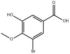 3-Bromo-5-hydroxy-4-methoxybenzoic acid Struktur