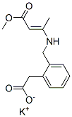 potassium [2-[[(3-methoxy-1-methyl-3-oxoprop-1-enyl)amino]methyl]phenyl]acetate Struktur