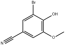 3-BROMO-4-HYDROXY-5-METHOXYBENZONITRILE Struktur