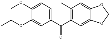 3-Ethoxy-4-methoxyphenyl(6-methyl-1,3-benzodioxol-5-yl) ketone Struktur