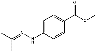 Benzoic acid, 4-[(1-methylethylidene)hydrazino]-, methyl ester (9CI) Struktur