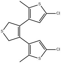 3,4-BIS(5-CHLORO-2-METHYLTHIOPHEN-3-YL)-2,5-DIHYDROTHIOPHENE Struktur