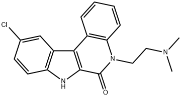 10-chloro-5-(2-dimethylaminoethyl)-7H-indolo(2,3-c)quinoline-6(5H)-one Struktur