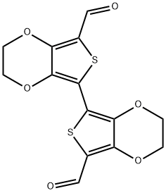 2,2',3,3'-TETRAHYDRO-[5,5'-BITHIENO[3,4-B]-1,4-DIOXIN]-7,7'-DICARBOXALDEHYDE Struktur