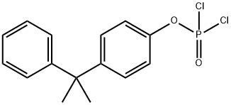 2-Phenyl-2-[p-(dichlorophosphinyloxy)phenyl]propane Struktur