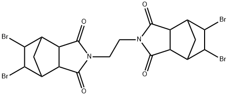 N,N'-(ethylene)bis[4,5-dibromohexahydro-3,6-methanophthalimide] Struktur