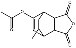 5-Acetyloxy-3a,4,7,7a-tetrahydro-8-methyl-4,7-ethanoisobenzofuran-1,3-dione Struktur