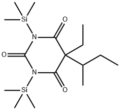 5-Ethyl-5-(1-methylpropyl)-1,3-bis(trimethylsilyl)-2,4,6(1H,3H,5H)-pyrimidinetrione Struktur