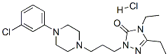 2-[3-[4-(3-chlorophenyl)piperazin-1-yl]propyl]-4,5-diethyl-2,4-dihydro-3H-1,2,4-triazol-3-one hydrochloride Struktur