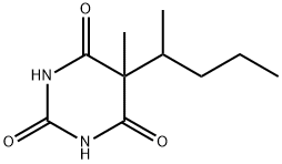 5-Methyl-5-(1-methylbutyl)barbituric acid Struktur