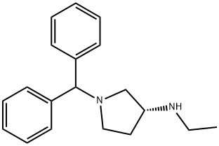 (3R)-1-(Diphenylmethyl)-N-ethyl-3-pyrrolidinamine Struktur