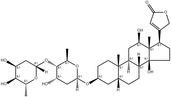 3β-[[2,6-Didesoxy-4-O-(2,6-didesoxy-β-D-ribo-hexopyranosyl)-β-D-ribo-hexopyranosyl]oxy]-12β,14-dihydroxy-5β-card-20(22)-enolid