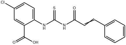 5-CHLORO-2-[[[(1-OXO-3-PHENYL-2-PROPENYL)AMINO]THIOXOMETHYL]AMINO]-BENZOIC ACID Struktur