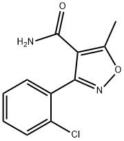 3-(2-chlorophenyl)-5-methylisoxazole-4-carboxamide Struktur