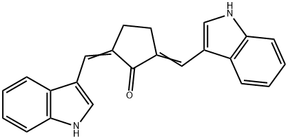 2,5-BIS[(E)-1H-INDOL-3-YLMETHYLIDENE]CYCLOPENTANONE Struktur