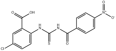 5-CHLORO-2-[[[(4-NITROBENZOYL)AMINO]THIOXOMETHYL]AMINO]-BENZOIC ACID Struktur