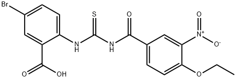 5-BROMO-2-[[[(4-ETHOXY-3-NITROBENZOYL)AMINO]THIOXOMETHYL]AMINO]-BENZOIC ACID Struktur