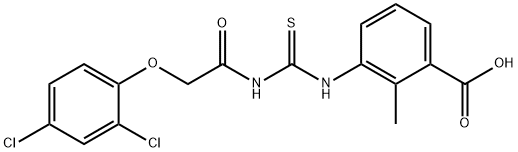 3-[[[[(2,4-DICHLOROPHENOXY)ACETYL]AMINO]THIOXOMETHYL]AMINO]-2-METHYL-BENZOIC ACID Struktur