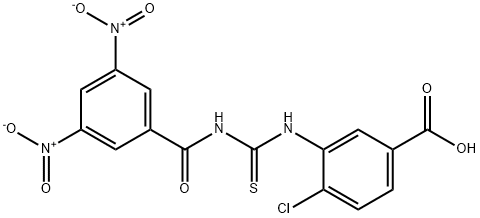 4-CHLORO-3-[[[(3,5-DINITROBENZOYL)AMINO]THIOXOMETHYL]AMINO]-BENZOIC ACID Struktur